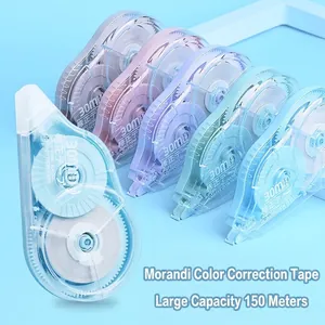 Morandi colored 30m correction tapes in a 5-pack set with clear gear mechanism