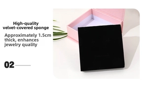 Close-up of 1.5cm thick black velvet sponge insert for jewelry box packaging