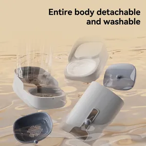 Distributeur automatique de nourriture et d'eau pour animaux, amovible et lavable
