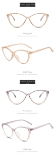 Cat eye blue light blocking glasses in gradient tea and sand jelly brown colors