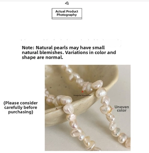 Detailed view of natural baroque pearls with unique irregular shapes and organic textures