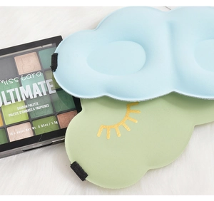 3D cloud sleep eye mask soft breathable shading eye mask cute eyelash printed design for rest