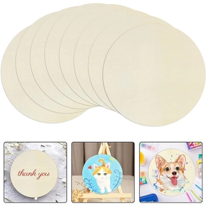 Round Blank Wooden Discs Unfinished Natural Wood Plaques For DIY Crafts Painting Pyrography Door Hanger Home Decoration