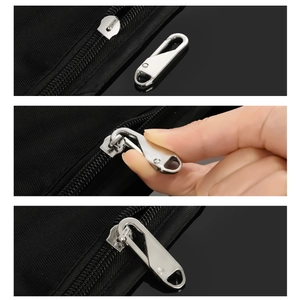 Universal silver metal zipper puller replacement kit for bags and clothes repair