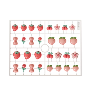 Charmantes décorations d'ongles en résine fraise pour nail art DIY modèle TX-038
