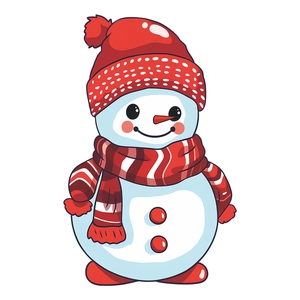 Cute snowman Christmas window sticker with red hat and scarf for home holiday decoration