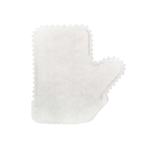 White disposable non-woven cleaning gloves for household dishwashing and dusting chores