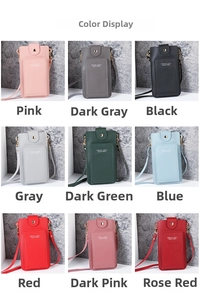 Vertical PU leather mini crossbody bags in nine colors with magnetic flap and card slot
