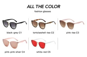 Detailed overview of oversized butterfly sunglasses in five stylish color combinations
