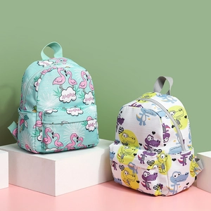 Zaino giapponese per bambini con stampe di fenicotteri e dinosauri carini