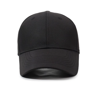 Quick-dry breathable black baseball cap with laser mesh and hard top for outdoor sports