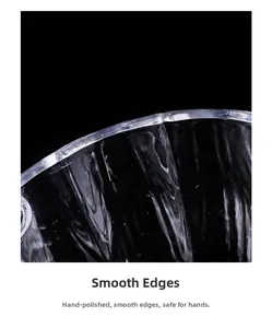 Detailed view of polished smooth edges on a pumpkin-shaped crystal glass fruit bowl