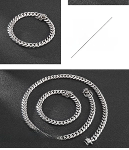 Detailed close-up of 8mm silver cuban chain set with intricate dragon clasp design