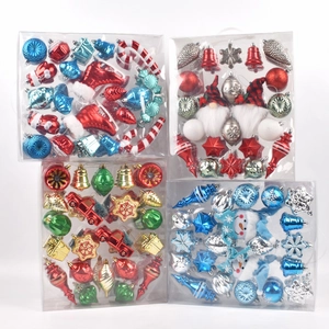 Shatterproof Christmas Ornament Set Painted Electroplated Christmas Tree Baubles Hanging Pendants For Holiday Party Home Decor