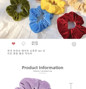 Detailed view of colorful velvet scrunchies set with soft texture and diverse color options