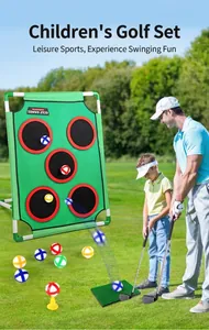 Golf-Set für Kinder im Freien mit Zielnetz und bunten Bällen für Familienspiele