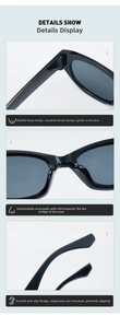 Detail view of cat eye sunglasses showing flexible hinges and anti-slip curved temples