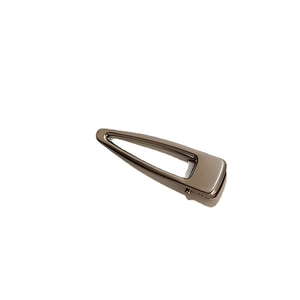 Chic silver hollow geometric metal hair clip for women with minimalist aesthetic style