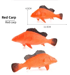 Detailed view of red carp models with size measurements in 11.5cm length and 4.5cm height