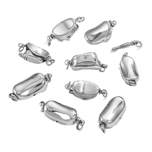 Fermoirs de bracelet en acier inoxydable poli pour la création de bijoux DIY