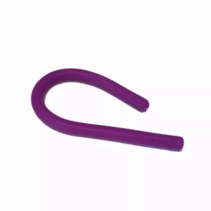 Purple TPR sensory noodle toy for stress relief with flexible elastic rubber material