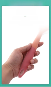 Poignée de spatule ergonomique en silicone avec dégradé rose et trou de suspension