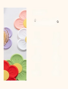 Detail of food-grade silicone cherry blossom placemat with heat-resistant flower texture