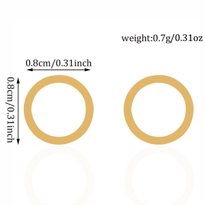 Minimalist gold stainless steel hoop earrings for men and women, 0.8cm small circle studs