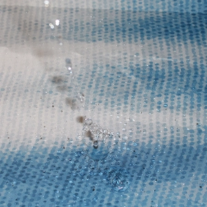 Waterproof blue gradient gradient shower curtain fabric with high hydrophobic water repellent drops