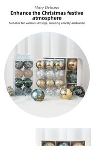 Detail of Nordic Christmas balls with snowflake patterns and assorted textures in a set