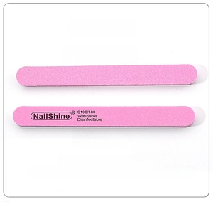 Detailed macro view showing the 100/180 grit dual-sided washable nail file texture
