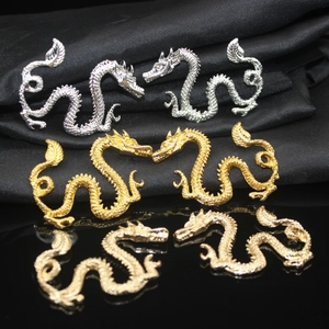 Antique Style Dragon Pendants Alloy Metal Charms For DIY Jewelry Making Hairpin Accessories Symmetrical Components