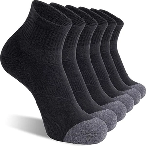 6er-Pack Herren Sportsocken mit gepolsterter Sohle und grauem verstärktem Zehenbereich