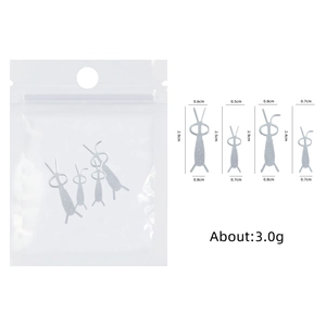 Macro view of Y-shaped cat eye nail art magnets showing size dimensions and packaging