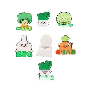Funny cartoon vegetable enamel pins set with cute expressions for backpack decoration