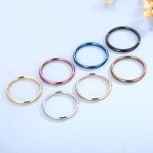 Minimalist Band Ring Stainless Steel Ultra Thin Polished Plain Surface Stacking Finger Jewelry For Men Women Simple Comfort Fit