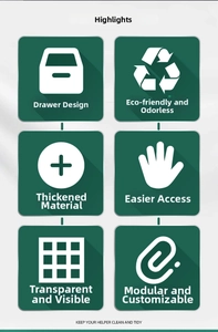 Highlighting stackable drawer design with eco-friendly thick material and clear view features