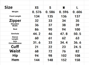 Detailed size guide table for elegant backless dress with chest and waist measurements