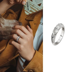 Eye Of Horus Moissanit Ring 925 Sterling Silber Marquise Schliff Punk Hip Hop Verstellbarer Finger Schmuck Herren Damen