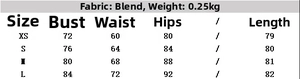 Detailed size chart for the plaid bow dress showing bust, waist, and hip measurements