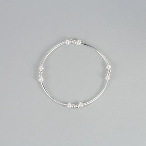 925 Sterling Silver Artificial Pearl Bracelet For Women Minimalist Beaded Baroque Ins Style Elegant Hand Jewelry