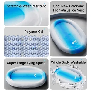 Kühlmatte für Hunde und Katzen mit Polymergel und wasserfester blauer Oberfläche
