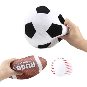 Ensemble de ballons de sport en peluche avec rugby, baseball et foot pour enfants