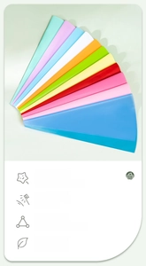 Detailed view of colorful silicone pastry bags with icons for easy cleaning and durability