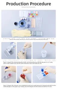 DIY cat paw resin art kit with silicone molds, AB glue, glitter, and tools guide