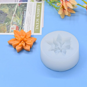 Christmas Flower Silicone Mold Poinsettia Holly Leaf Shape 3D DIY Craft For Cake Fondant Chocolate Soap Candle Making