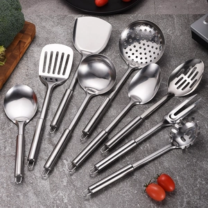 Utensili Da Cucina In Acciaio Inossidabile Spatola Mestolo Girafette Forchettone Resistente Al Calore Per Casa