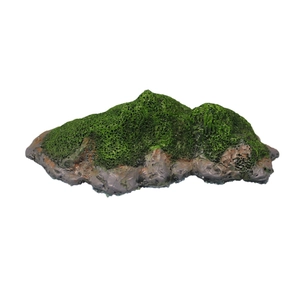 Artificial mossy mountain rock miniature for fish tank and terrarium micro landscapes