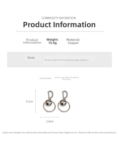 Detailed dimensions of silver D-letter drop earrings with hollow spheres and ball charms