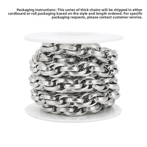 Macro view of heavy silver stainless steel twist chain roll for jewelry making